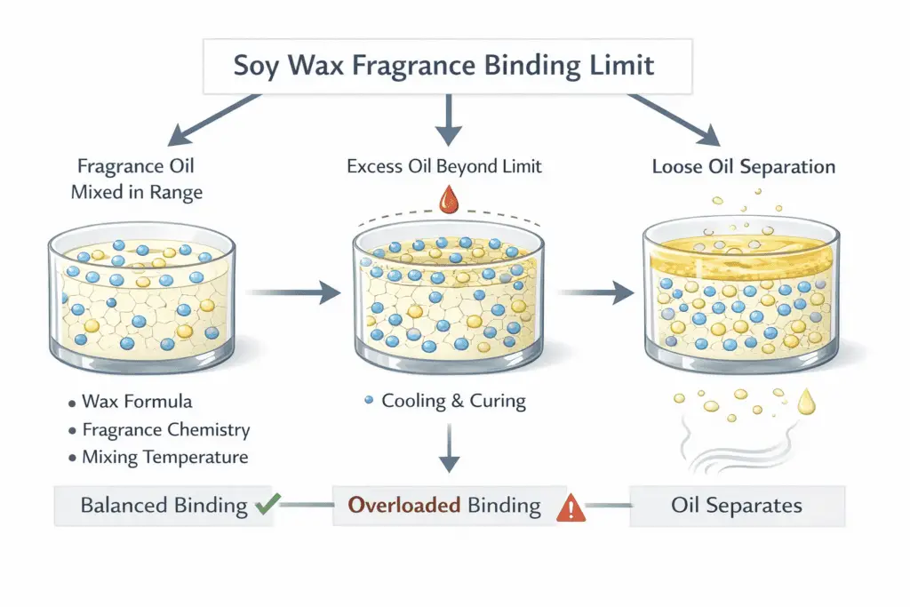 soy binding limit and loose oil