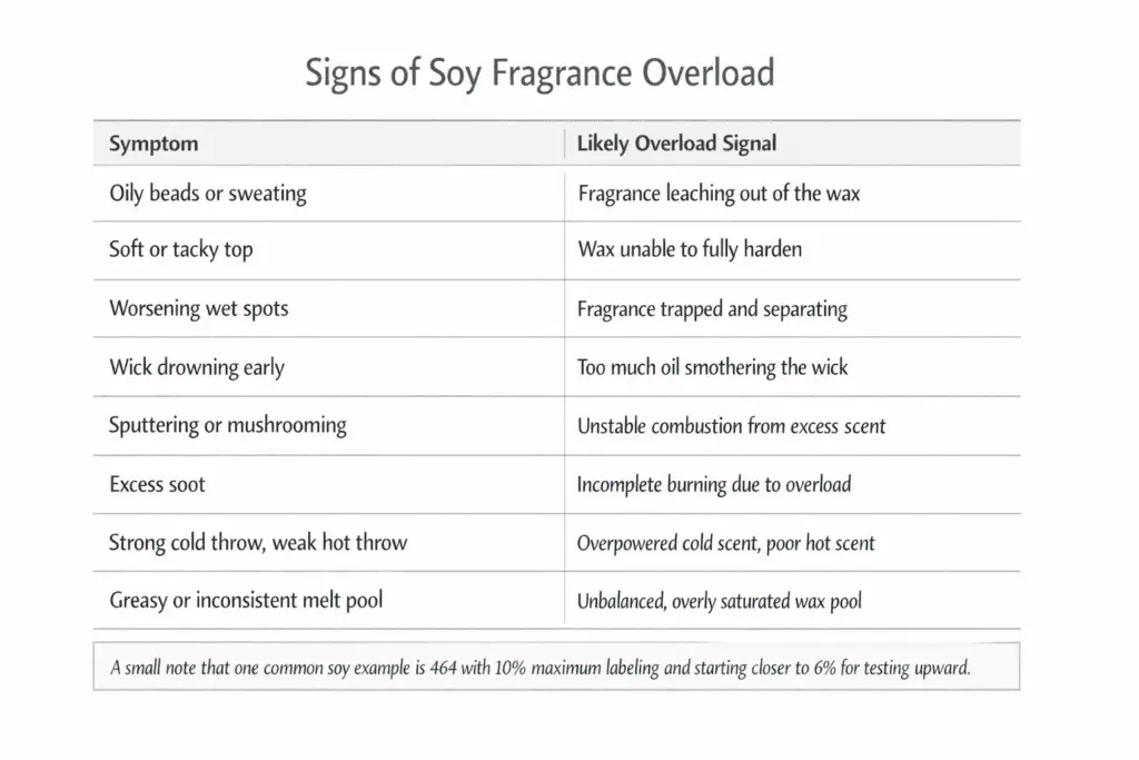 soy overload signs and surface oil