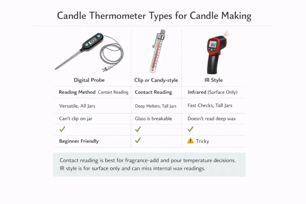 candle thermometer types and reading method