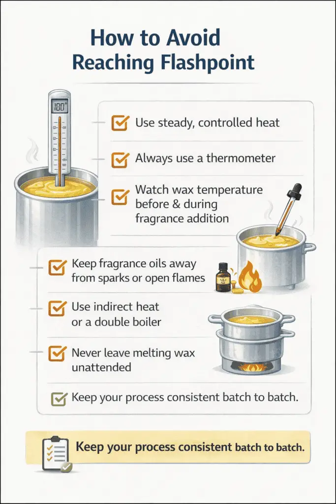 wax thermometer and ignition-source safety checklist