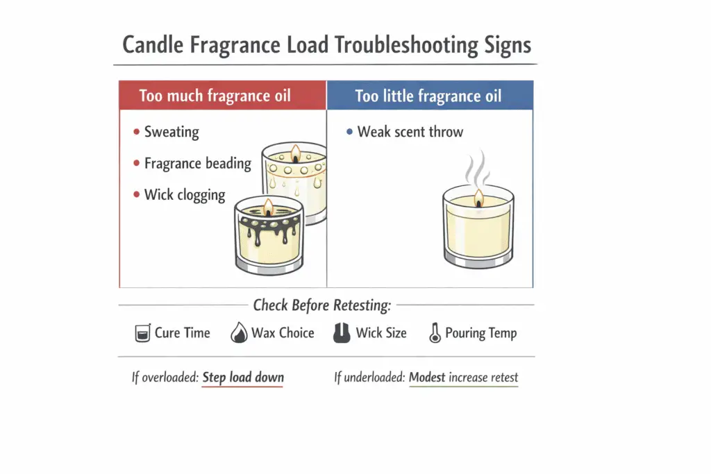 candle fragrance overload signs and weak scent throw checks