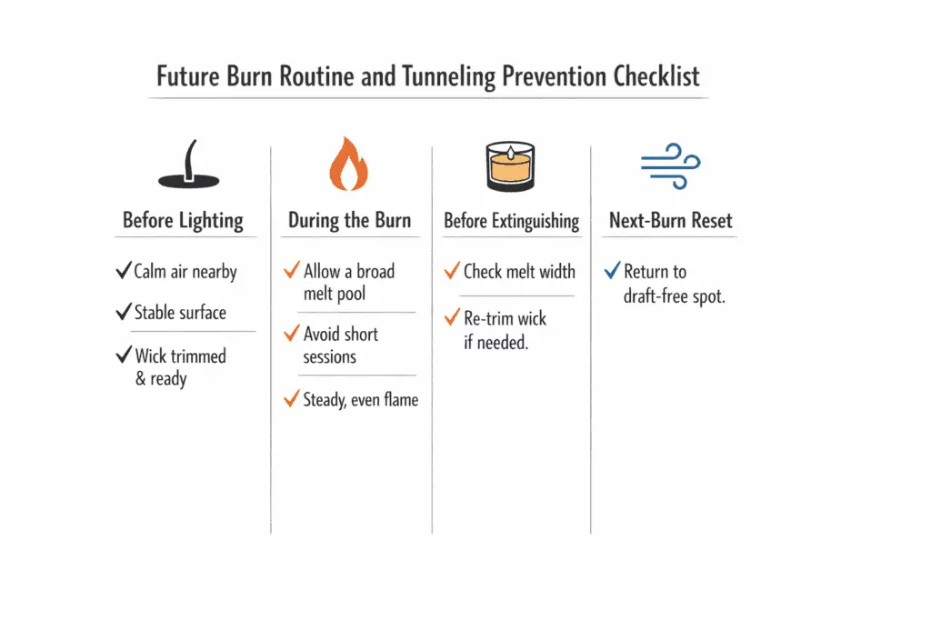 future burn routine and tunneling prevention checklist