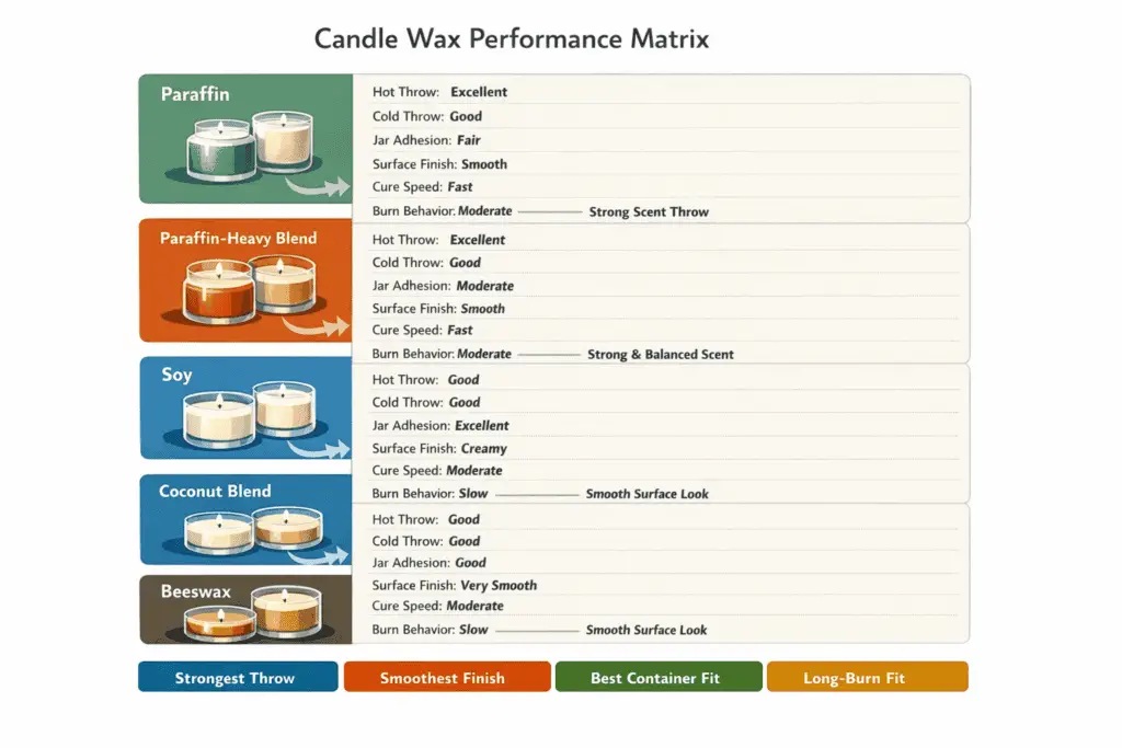 wax performance traits and scent throw comparison