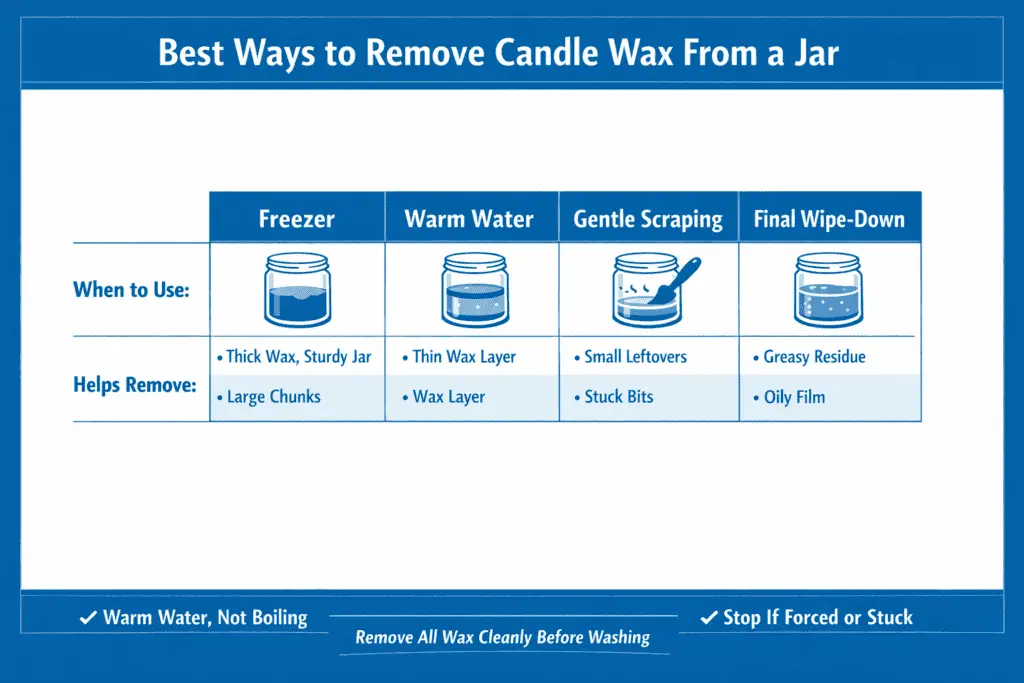 jar wax removal methods and cleanup steps