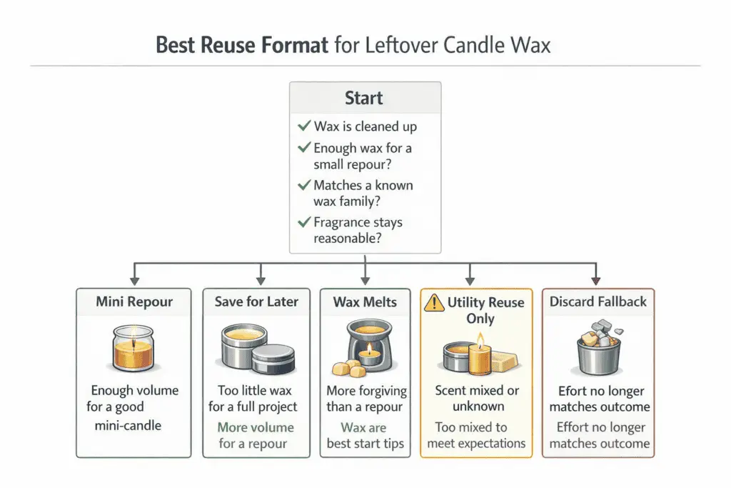 leftover candle wax and best reuse formats