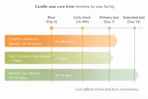 Candle + Cure time + typical timelines