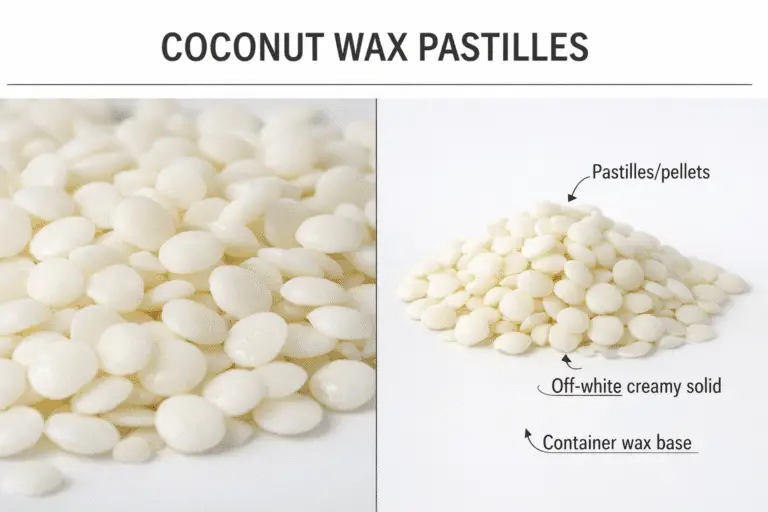 Coconut wax + Pastilles texture + Candle making