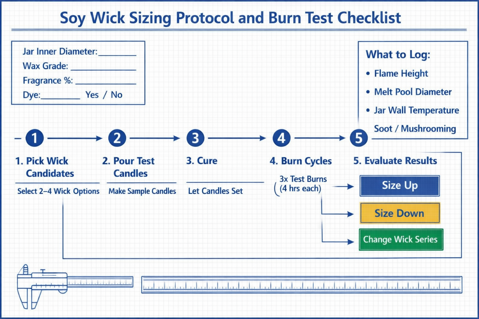 Soy candle fragrance load chart by wax weight and jar size