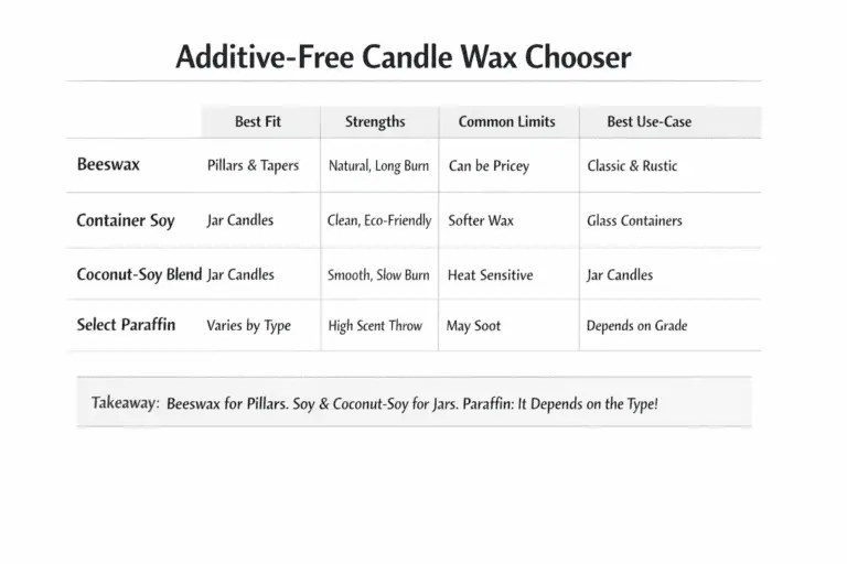 beeswax and soy and coconut wax comparison for additive-free candles