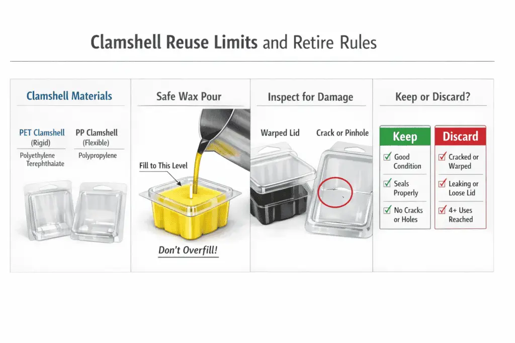 Candle making + Clamshell reuse + Limits