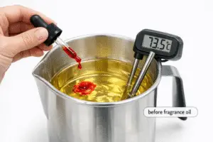 Candle Making + Liquid Dye + Correct Add Temperature