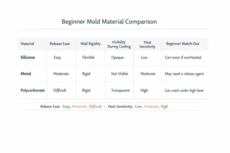 candle making mold material and 3-way comparison