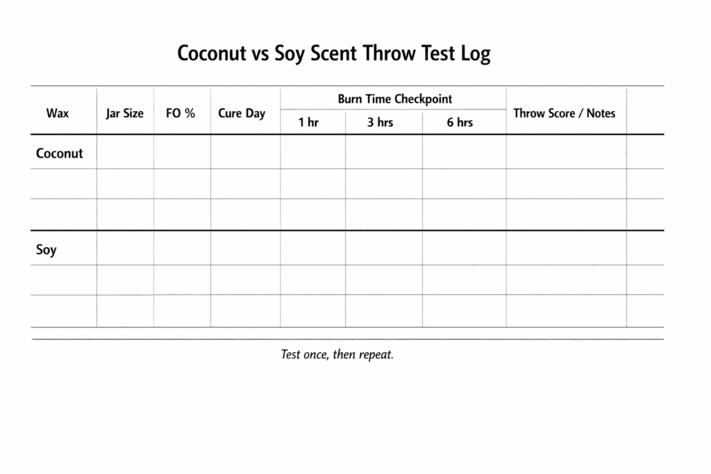 Candle Making + Scent Throw + Coconut vs Soy