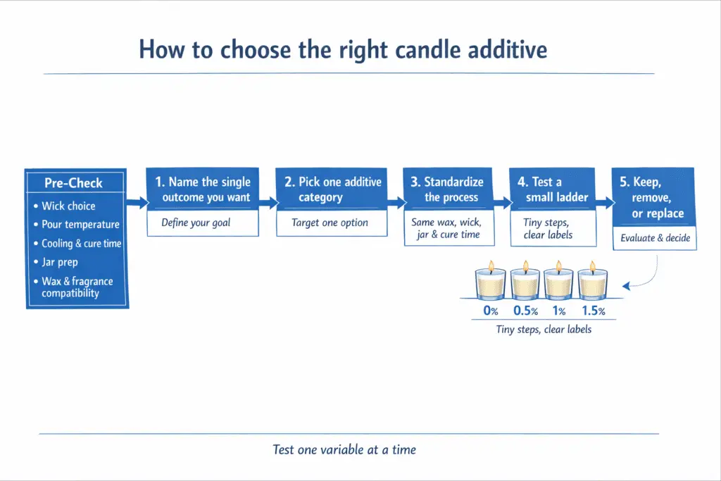 candle additive choice workflow and test ladder