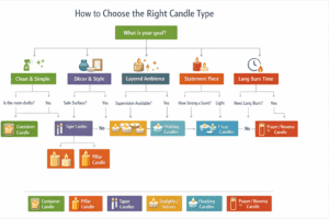 candle type selection path and room-condition checks