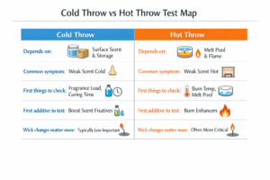cold throw and hot throw test paths