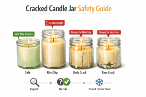 cracked candle jar and safe decision guide
