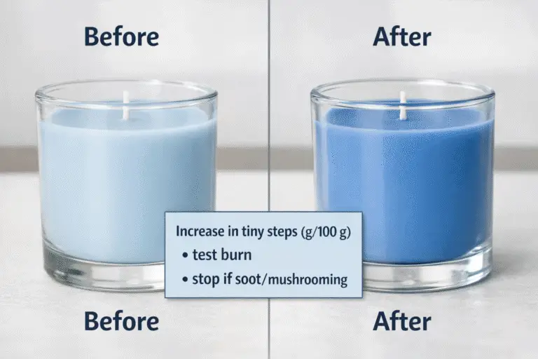 Candle Dye & Coloring + Dye Load Adjustment + Before-After Micro-Batch