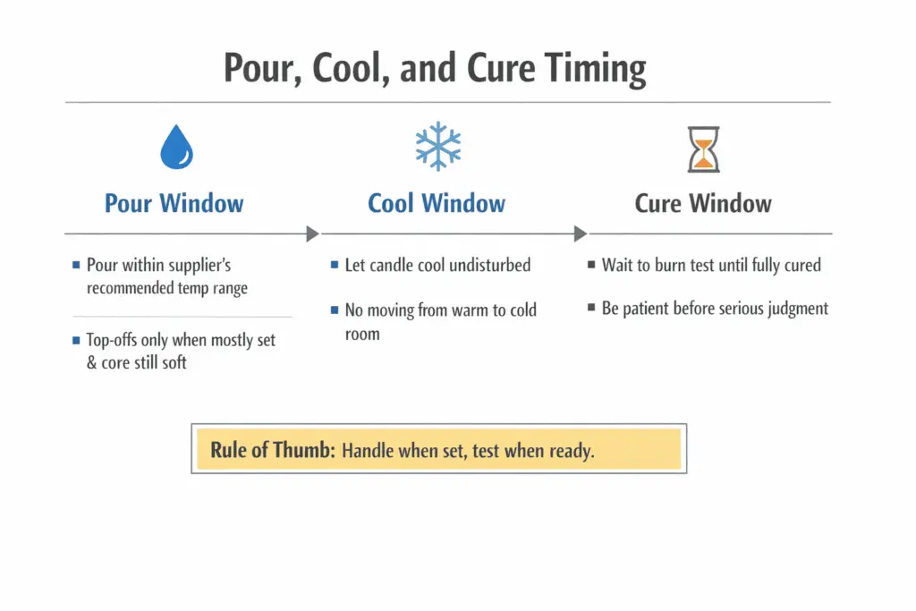 wick trim and airflow and container heat first-burn checklist