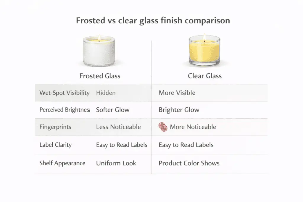 Candle making + Finish comparison + Frosted vs clear glass