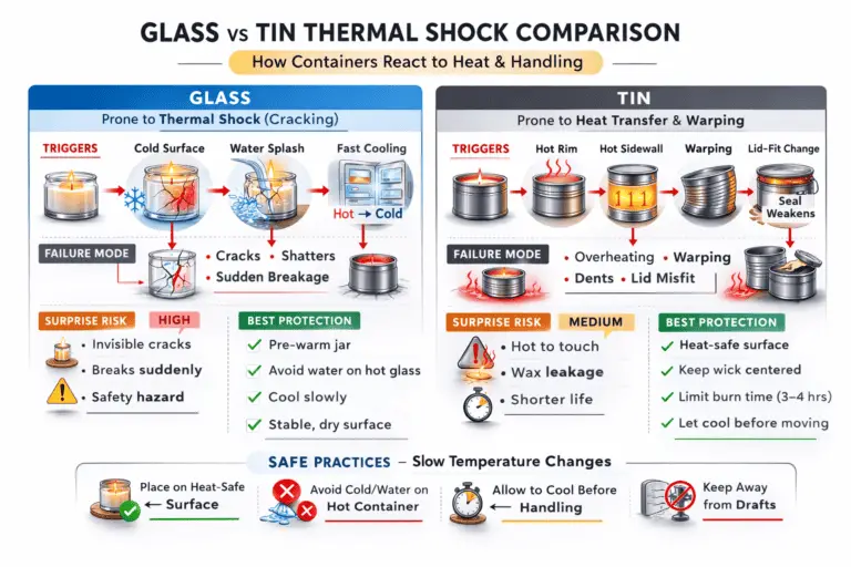 glass thermal shock triggers and tin wall-heat behavior