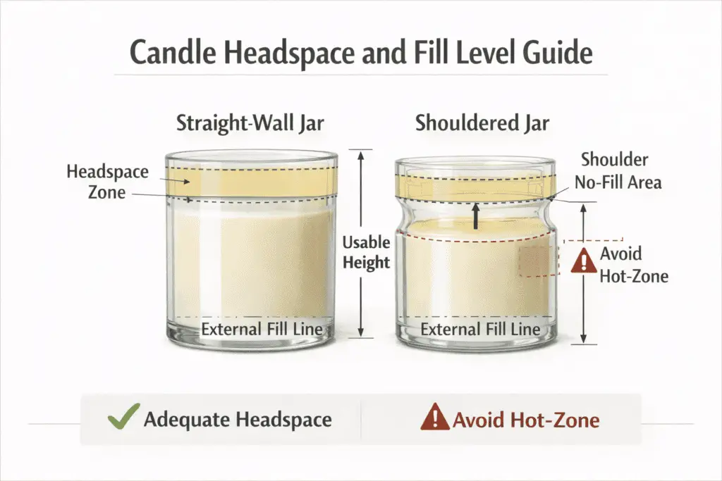 candle headspace and fill line guide
