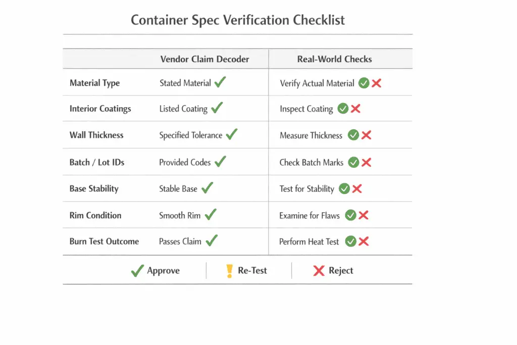 vendor spec questions and real-world jar checks