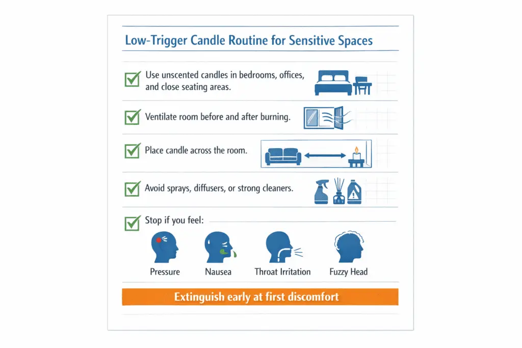 fragrance sensitivity and low-trigger candle routine for shared rooms