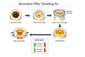 pillar tunneling and full-edge melt pool