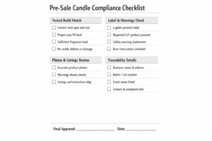 tested build and label and listing and traceability checklist