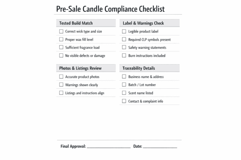 tested build and label and listing and traceability checklist