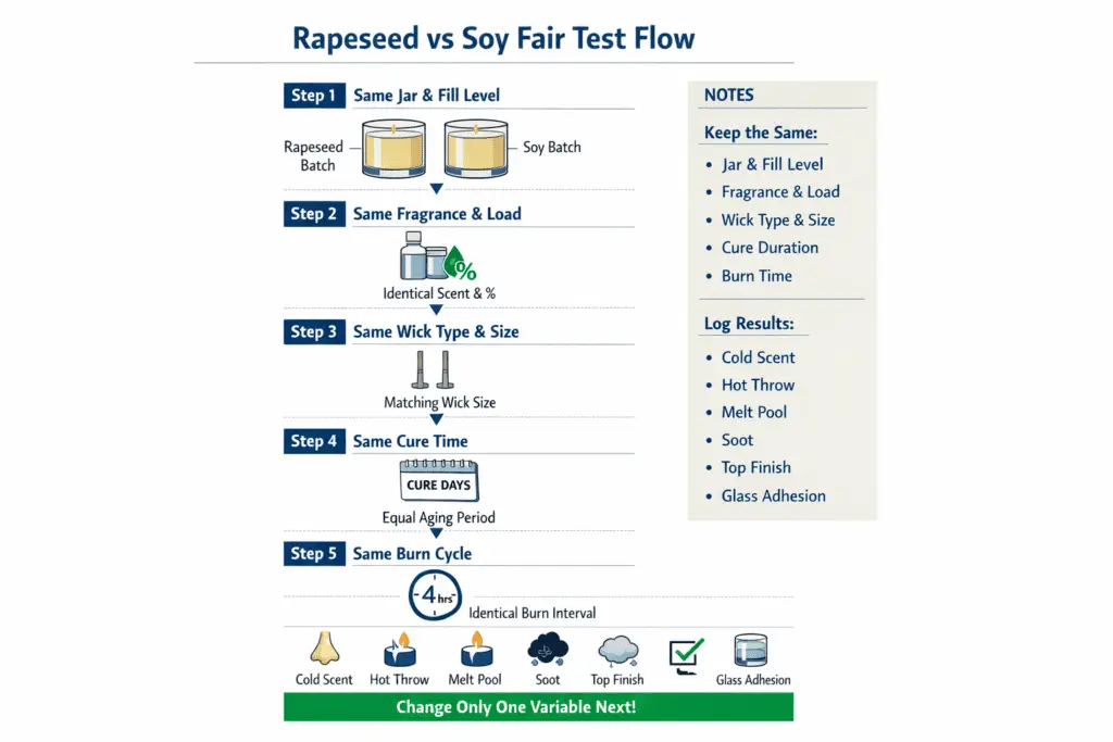 rapeseed and soy fair test flow