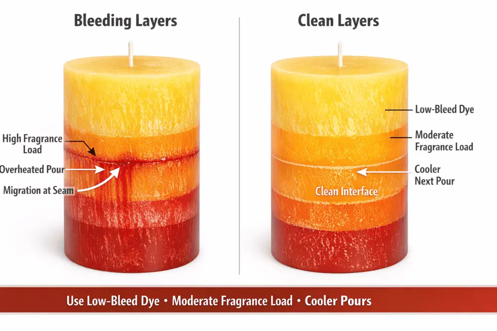 candle making color and fragrance bleed control