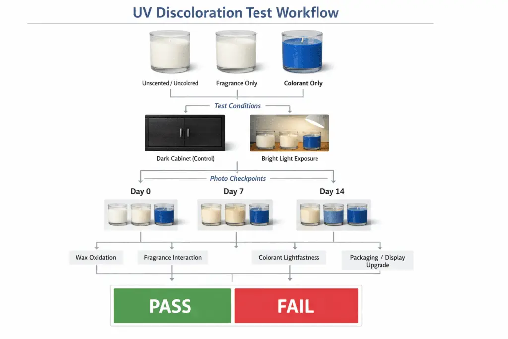 UV test ladder and light-dark comparison