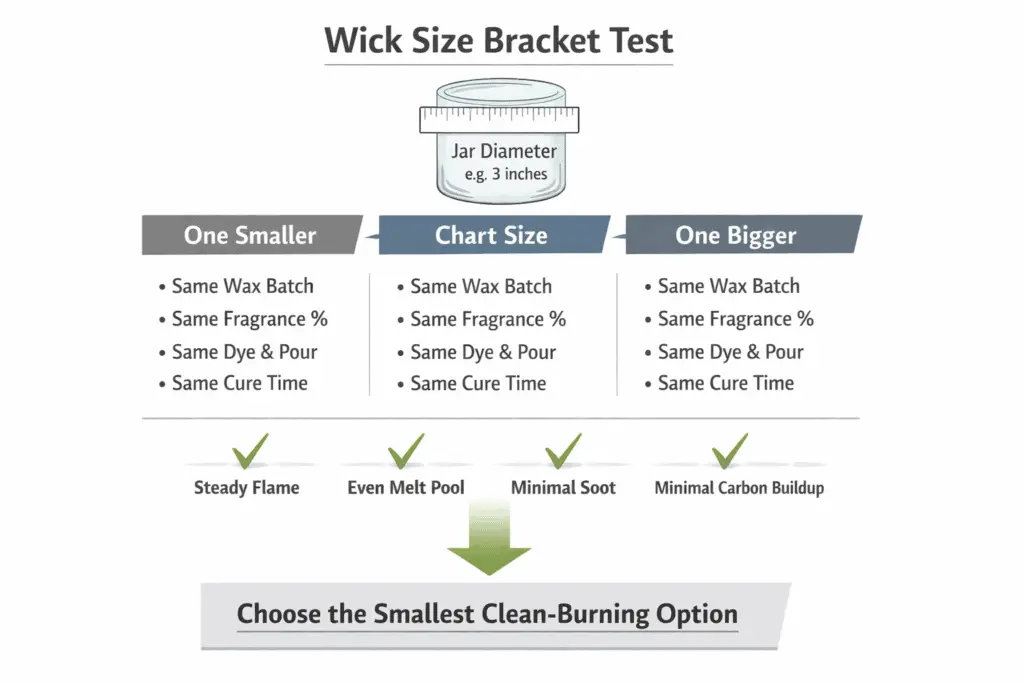 jar diameter and three-wick bracket test