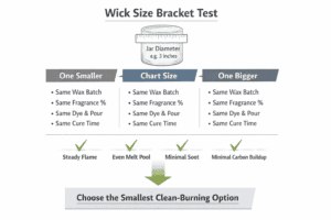 jar diameter and three-wick bracket test