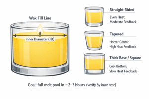 Candle making + Candle wick sizing + inner diameter vs geometry