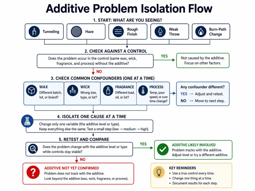 additive symptom and control-based isolation flow