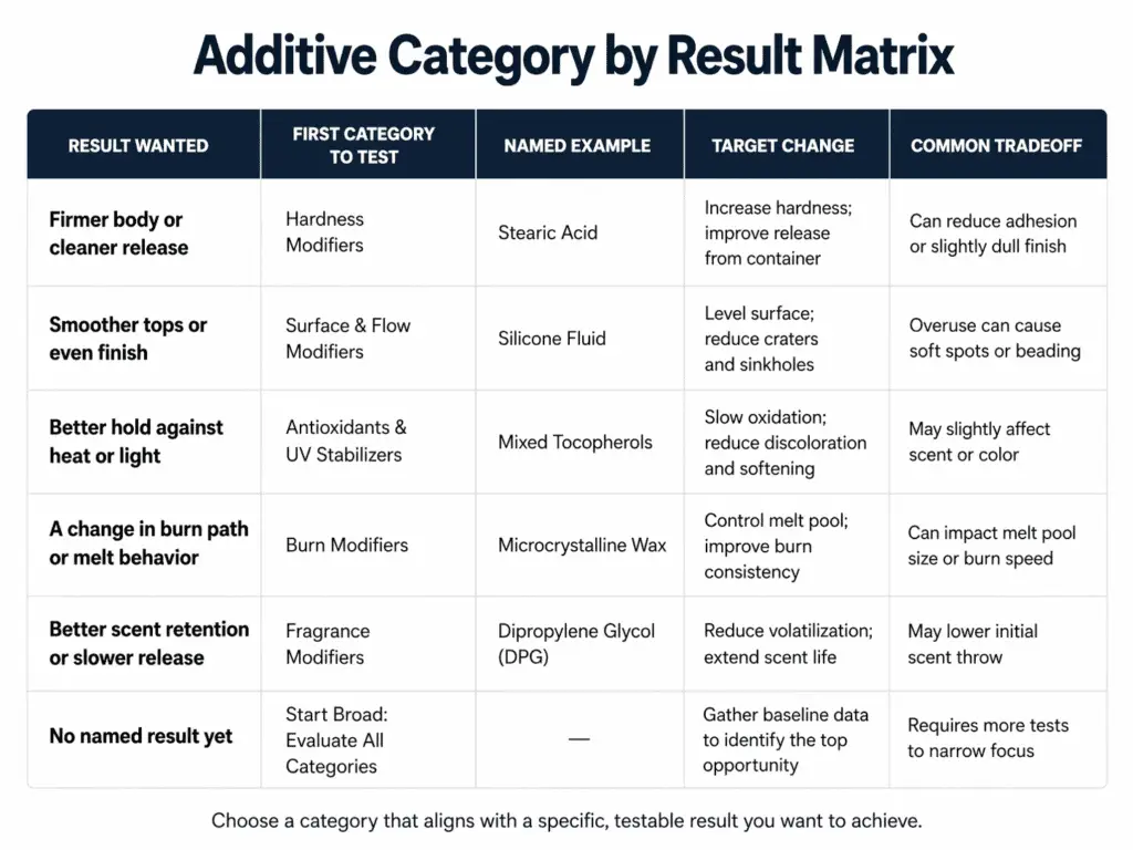 additive result and category decision matrix