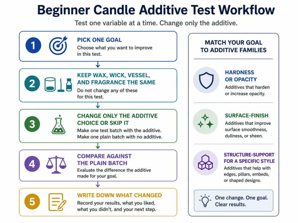 additive goal matching and one-variable test workflow