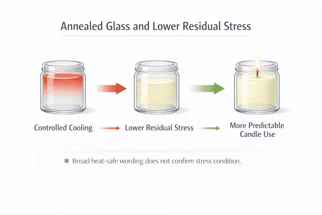 annealed glass and lower residual stress