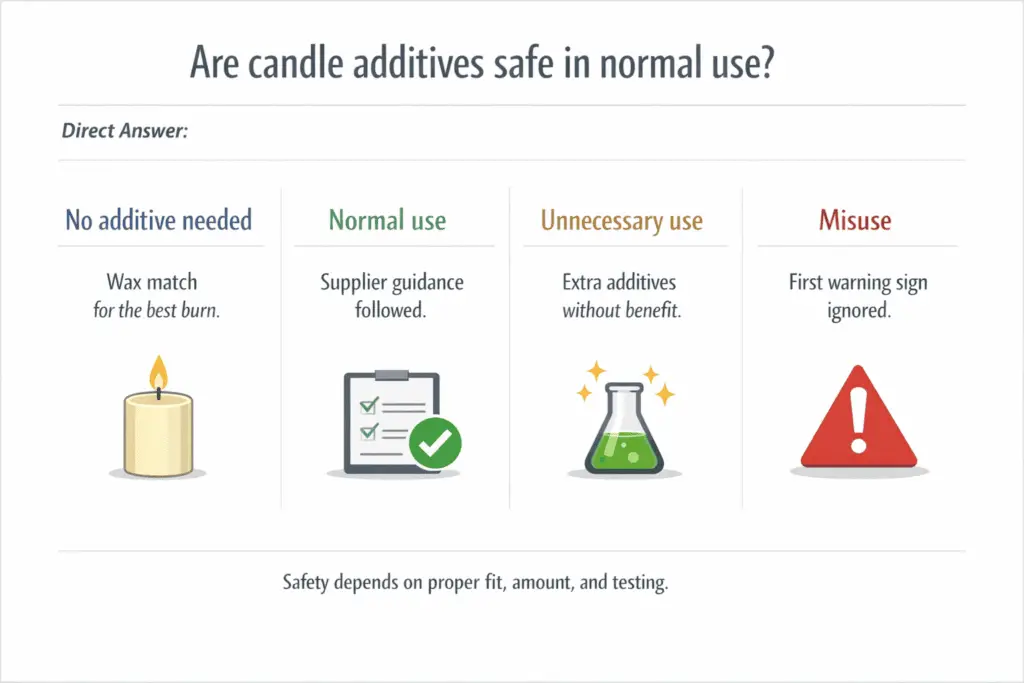 candle additives safety and normal use