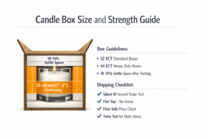 candle box size and cushioning guide