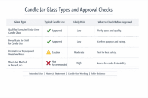 candle jar glass types and approval checks