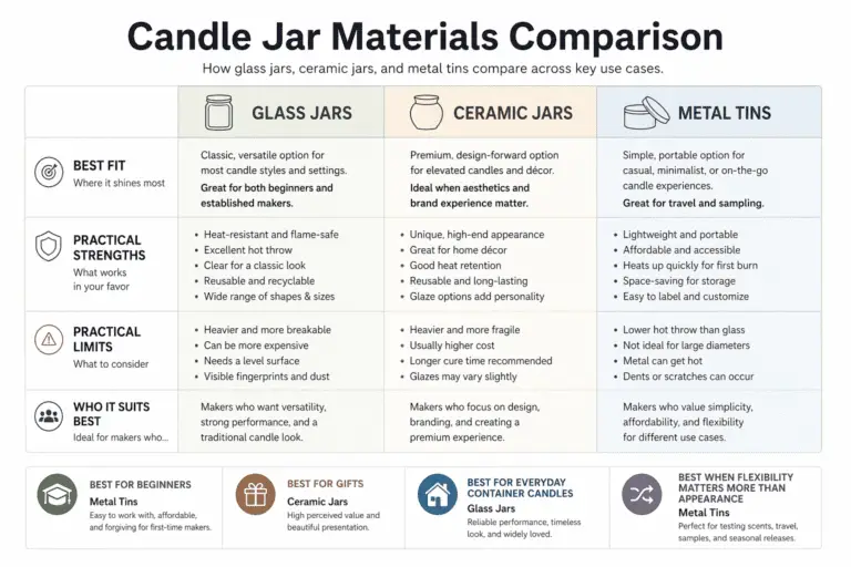 glass ceramic and tin candle jar comparison