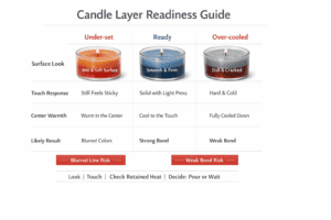 candle layer readiness and under-set ready over-cooled cues