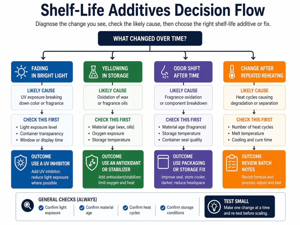 stability additives and storage diagnosis
