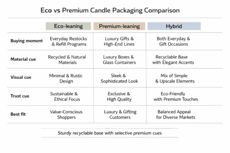 eco and premium candle packaging comparison