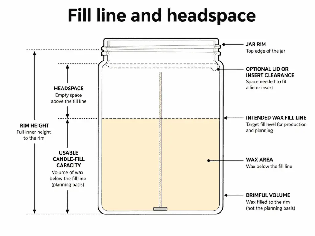 fill line and headspace clearance