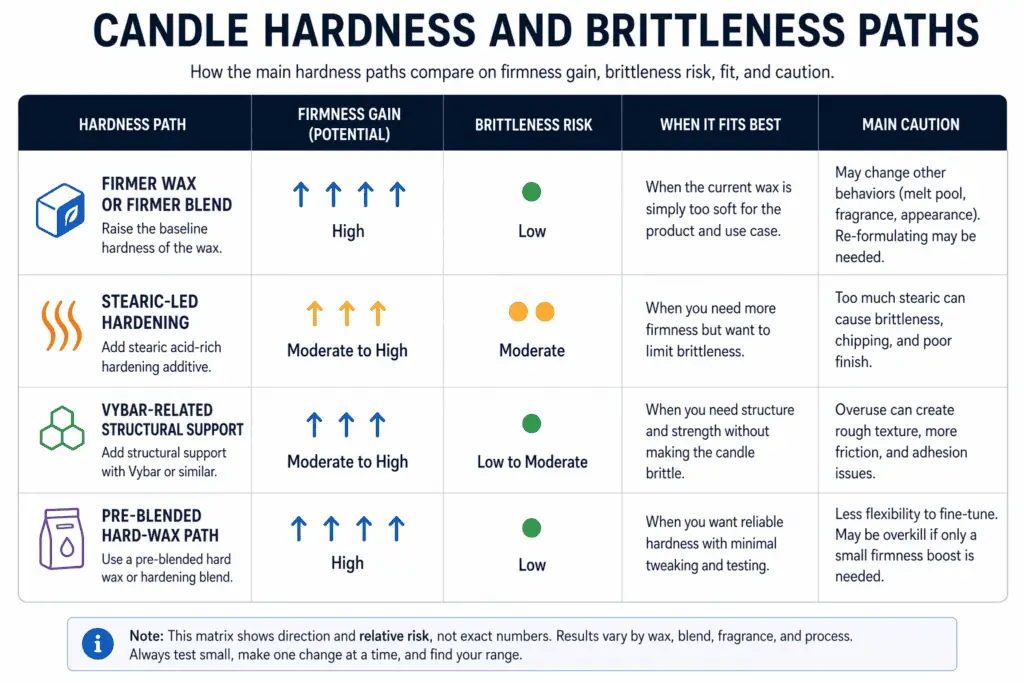 candle hardness paths and brittleness risk